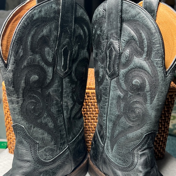 Corral Black Leather CowboyBoots main image 8